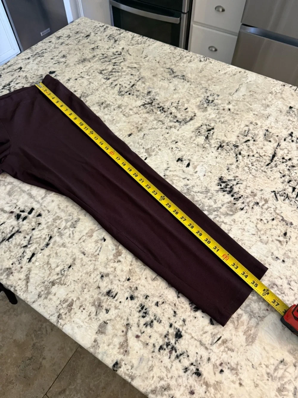 Eileen Fisher Washable Stretch Crepe Slim Ankle Pant Cassis Purple Large TK